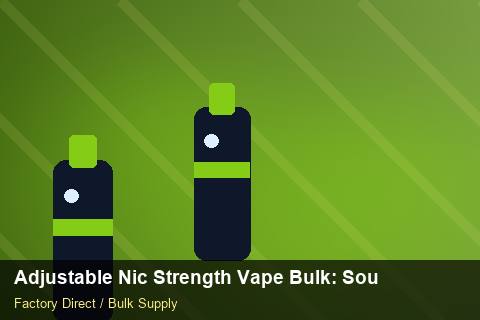 Adjustable Nic Strength Vape Bulk — Adjustable Nic Strength Vape Bulk: Sourcing Workflow — 3PL Integration photo 1