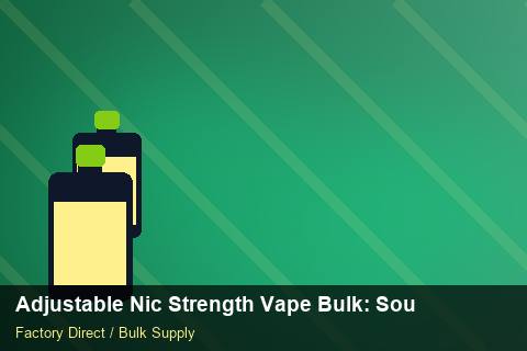 Adjustable Nic Strength Vape Bulk — Adjustable Nic Strength Vape Bulk: Sourcing Workflow — 3PL Integration photo 2