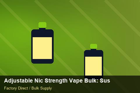 Adjustable Nic Strength Vape Bulk — Adjustable Nic Strength Vape Bulk: Sustainability — 3PL Integration photo 1