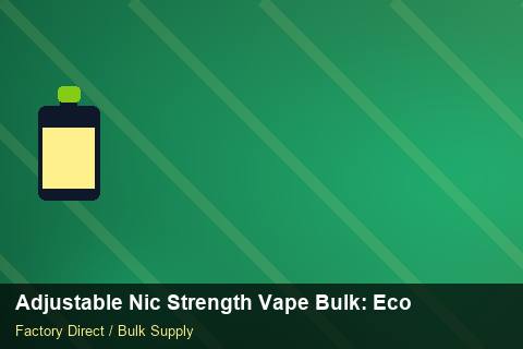 Adjustable Nic Strength Vape Bulk — Adjustable Nic Strength Vape Bulk: Eco-Friendly Materials — 3PL Integration photo 1