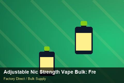 Adjustable Nic Strength Vape Bulk — Adjustable Nic Strength Vape Bulk: Freight Insurance — 3PL Integration photo 1