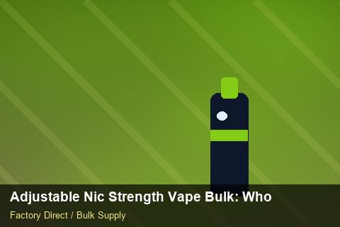 Adjustable Nic Strength Vape Bulk — Adjustable Nic Strength Vape Bulk: Wholesale Price — Dropship Setup photo 1