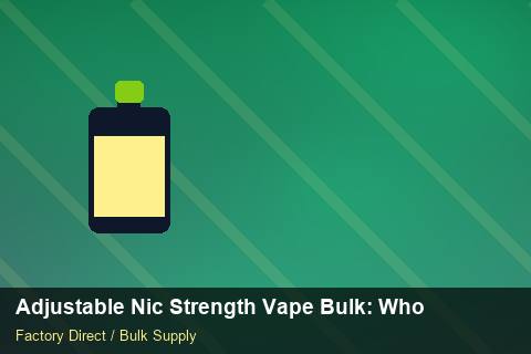 Adjustable Nic Strength Vape Bulk — Adjustable Nic Strength Vape Bulk: Wholesale Price — Dropship Setup photo 2