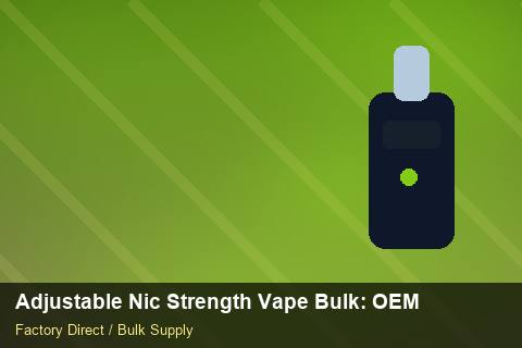 Adjustable Nic Strength Vape Bulk — Adjustable Nic Strength Vape Bulk: OEM & ODM Service — Dropship Setup photo 1