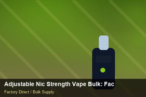 Adjustable Nic Strength Vape Bulk — Adjustable Nic Strength Vape Bulk: Factory Audit Report — Dropship Setup photo 1