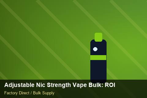 Adjustable Nic Strength Vape Bulk — Adjustable Nic Strength Vape Bulk: ROI Analysis — WooCommerce Sync photo 1