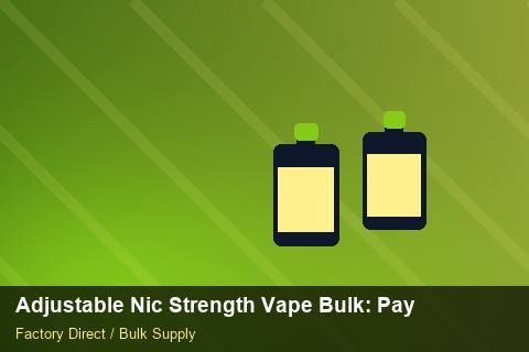 Adjustable Nic Strength Vape Bulk — Adjustable Nic Strength Vape Bulk: Payment Terms — API Integration photo 1