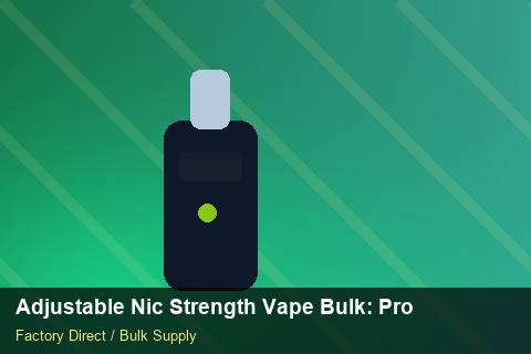 Adjustable Nic Strength Vape Bulk — Adjustable Nic Strength Vape Bulk: Product Launch Playbook — API Integration photo 1