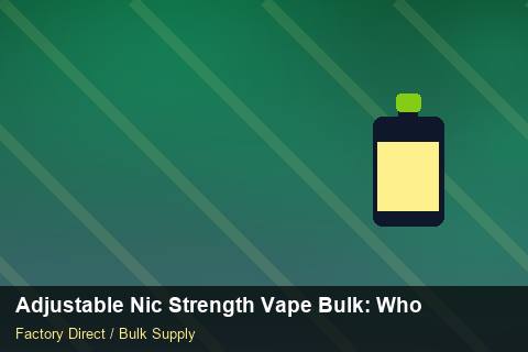Adjustable Nic Strength Vape Bulk — Adjustable Nic Strength Vape Bulk: Wholesale Price — EDI Setup photo 2