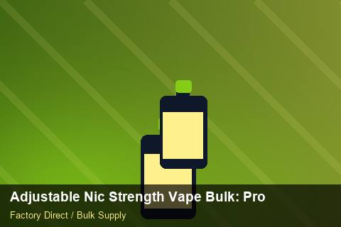 Adjustable Nic Strength Vape Bulk — Adjustable Nic Strength Vape Bulk: Procurement Strategy — EDI Setup photo 1