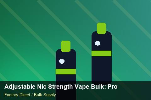 Adjustable Nic Strength Vape Bulk — Adjustable Nic Strength Vape Bulk: Procurement Strategy — EDI Setup photo 2