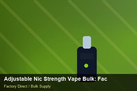 Adjustable Nic Strength Vape Bulk — Adjustable Nic Strength Vape Bulk: Factory Audit Report — EDI Setup photo 1