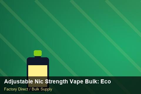 Adjustable Nic Strength Vape Bulk — Adjustable Nic Strength Vape Bulk: Eco-Friendly Materials — EDI Setup photo 1