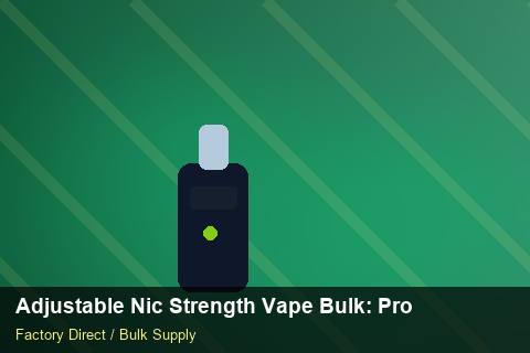 Adjustable Nic Strength Vape Bulk — Adjustable Nic Strength Vape Bulk: Product Launch Playbook — EDI Setup photo 1