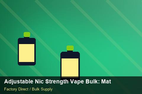 Adjustable Nic Strength Vape Bulk — Adjustable Nic Strength Vape Bulk: Material & Ingredients — Stock Feeds photo 1
