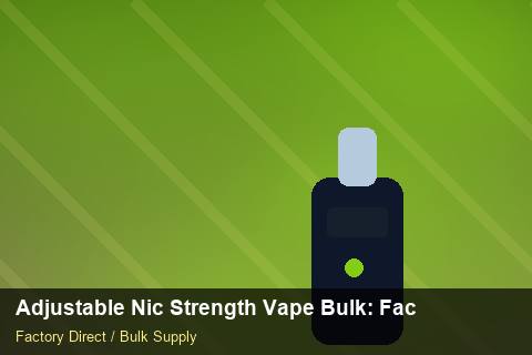 Adjustable Nic Strength Vape Bulk — Adjustable Nic Strength Vape Bulk: Factory Audit Report — Order Automation photo 1