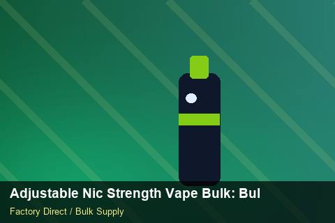 Adjustable Nic Strength Vape Bulk — Adjustable Nic Strength Vape Bulk: Bulk Supplier Guide — Returns Portal photo 1