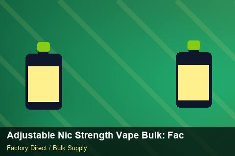 Adjustable Nic Strength Vape Bulk — Adjustable Nic Strength Vape Bulk: Factory Direct Quote — Returns Portal photo 1