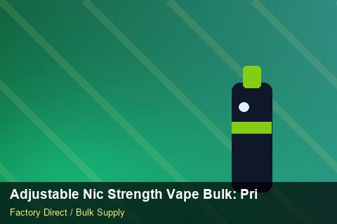 Adjustable Nic Strength Vape Bulk — Adjustable Nic Strength Vape Bulk: Private Label Options — Returns Portal photo 1