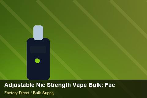 Adjustable Nic Strength Vape Bulk — Adjustable Nic Strength Vape Bulk: Factory Audit Report — Returns Portal photo 1