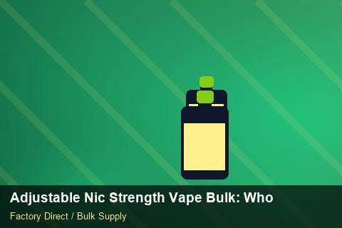 Adjustable Nic Strength Vape Bulk — Adjustable Nic Strength Vape Bulk: Wholesale Price — Technical Training photo 2