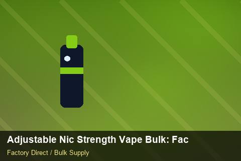 Adjustable Nic Strength Vape Bulk — Adjustable Nic Strength Vape Bulk: Factory Direct Quote — Technical Training photo 2