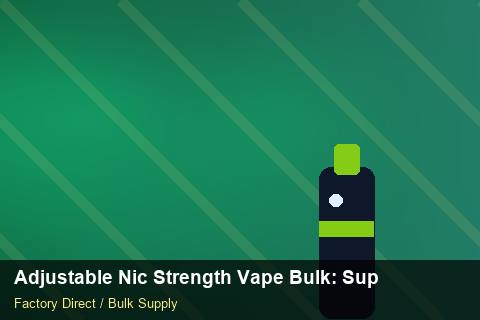 Adjustable Nic Strength Vape Bulk — Adjustable Nic Strength Vape Bulk: Supplier Vetting — Technical Training photo 1
