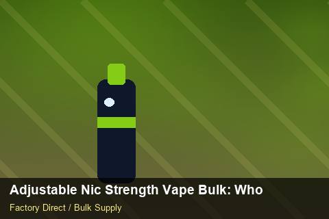 Adjustable Nic Strength Vape Bulk — Adjustable Nic Strength Vape Bulk: Wholesale Price — Staff Onboarding photo 1