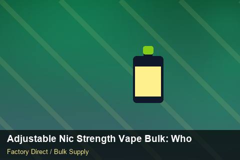 Adjustable Nic Strength Vape Bulk — Adjustable Nic Strength Vape Bulk: Wholesale Price — Staff Onboarding photo 2