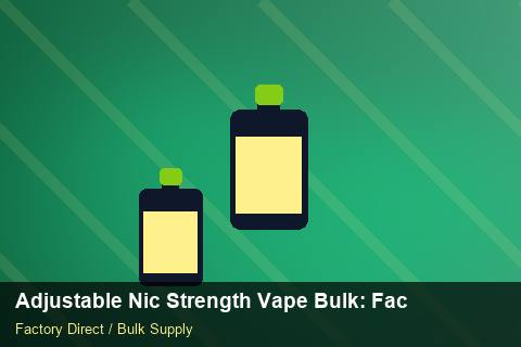 Adjustable Nic Strength Vape Bulk — Adjustable Nic Strength Vape Bulk: Factory Direct Quote — Staff Onboarding photo 1