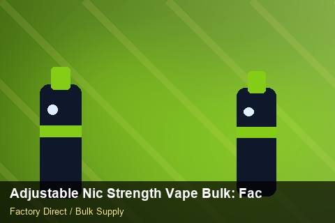 Adjustable Nic Strength Vape Bulk — Adjustable Nic Strength Vape Bulk: Factory Direct Quote — Staff Onboarding photo 2