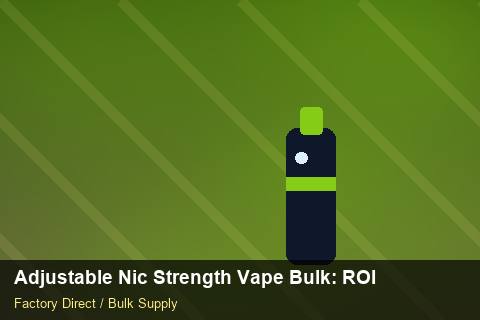 Adjustable Nic Strength Vape Bulk — Adjustable Nic Strength Vape Bulk: ROI Analysis — Staff Onboarding photo 1