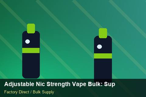 Adjustable Nic Strength Vape Bulk — Adjustable Nic Strength Vape Bulk: Supplier Vetting — Staff Onboarding photo 1