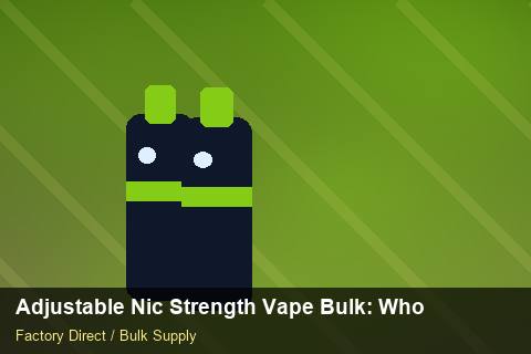 Adjustable Nic Strength Vape Bulk — Adjustable Nic Strength Vape Bulk: Wholesale Price — Merchandising Kits photo 1