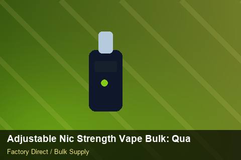 Adjustable Nic Strength Vape Bulk — Adjustable Nic Strength Vape Bulk: Quality Inspection Checklist — Merchandising Kits photo 1