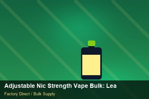 Adjustable Nic Strength Vape Bulk — Adjustable Nic Strength Vape Bulk: Lead Time & MOQ — Merchandising Kits photo 1