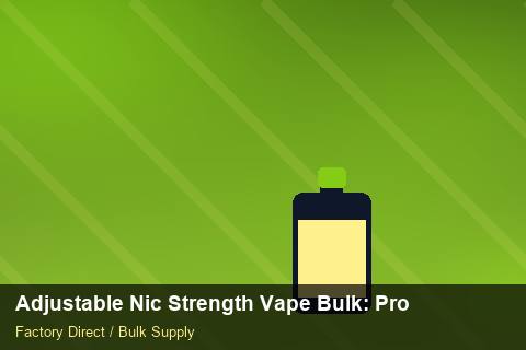 Adjustable Nic Strength Vape Bulk — Adjustable Nic Strength Vape Bulk: Procurement Strategy — Merchandising Kits photo 1