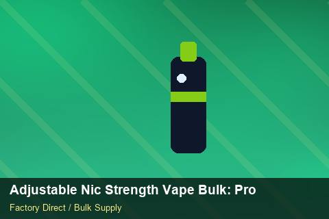 Adjustable Nic Strength Vape Bulk — Adjustable Nic Strength Vape Bulk: Procurement Strategy — Merchandising Kits photo 2