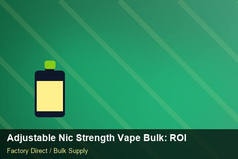 Adjustable Nic Strength Vape Bulk — Adjustable Nic Strength Vape Bulk: ROI Analysis — Merchandising Kits photo 2