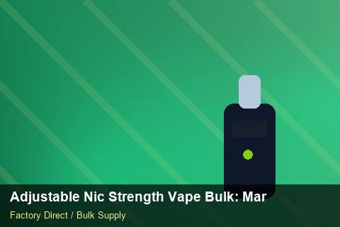 Adjustable Nic Strength Vape Bulk — Adjustable Nic Strength Vape Bulk: Market Comparison — Merchandising Kits photo 1