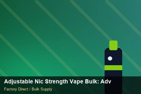 Adjustable Nic Strength Vape Bulk — Adjustable Nic Strength Vape Bulk: Advanced Sourcing — Merchandising Kits photo 1