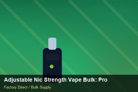 Adjustable Nic Strength Vape Bulk — Adjustable Nic Strength Vape Bulk: Product Launch Playbook — Merchandising Kits photo 1