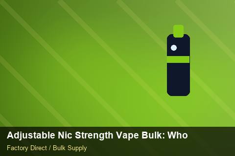 Adjustable Nic Strength Vape Bulk — Adjustable Nic Strength Vape Bulk: Wholesale Price — POS Materials photo 1