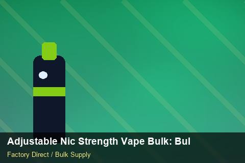 Adjustable Nic Strength Vape Bulk — Adjustable Nic Strength Vape Bulk: Bulk Supplier Guide — POS Materials photo 1