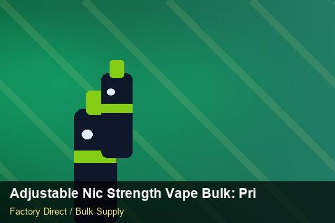 Adjustable Nic Strength Vape Bulk — Adjustable Nic Strength Vape Bulk: Private Label Options — POS Materials photo 1