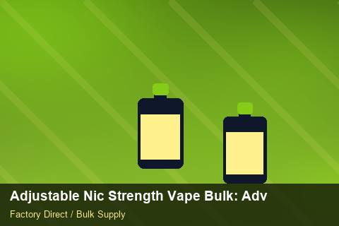 Adjustable Nic Strength Vape Bulk — Adjustable Nic Strength Vape Bulk: Advanced Sourcing — POS Materials photo 2