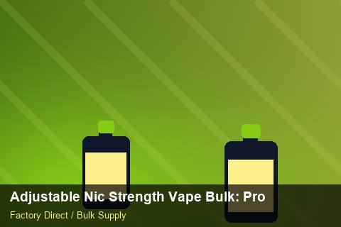 Adjustable Nic Strength Vape Bulk — Adjustable Nic Strength Vape Bulk: Procurement Checklist — POS Materials photo 1