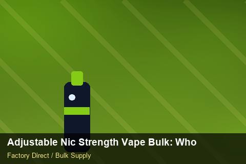 Adjustable Nic Strength Vape Bulk — Adjustable Nic Strength Vape Bulk: Wholesale Price — Trade Show Planning photo 1