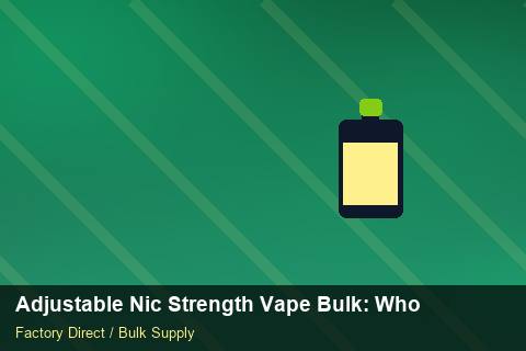 Adjustable Nic Strength Vape Bulk — Adjustable Nic Strength Vape Bulk: Wholesale Price — Trade Show Planning photo 2