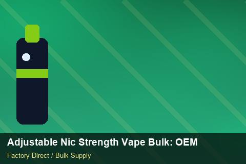 Adjustable Nic Strength Vape Bulk — Adjustable Nic Strength Vape Bulk: OEM & ODM Service — Trade Show Planning photo 2